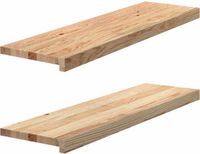 vidaXL Traptreden 2 stuks onbehandeld 90x30x2cm massief eiken