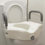 OrtoPrime Toiletverhoging voor volwassenen, met gevoerde armleuningen, hoogte 12 cm