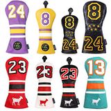 SHABIER Golf Sport Stijl Golf Hout Club Headcover Driver Cover voor Taylormade M5 M6 Driver (Zwart 24 Hybrid Cover)