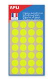 APLI 111862 – verpakking met 140 tabletten, neongeel, diameter 15 mm.