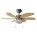 Cecotec EnergySilence Aero 350 Ventilateur de plafond - Blanc & Bois - 81cm - 50W