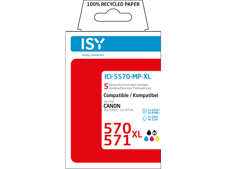 ISY Multipack 5 Canon 570xl+571xl