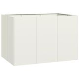 VidaXL Plantenbak Staal Wit 120x80x80 cm