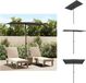 vidaXL Parasol met aluminium paal 180x110 cm Antraciet
