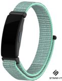 Strap-it Nylon Smartwatch bandje - Geschikt voor Fitbit Inspire / Inspire HR / Inspire 2 - Aqua
