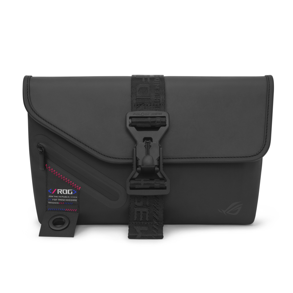 ASUS ROG SLASH Sling Bag 2.0 Schoudertas Polyester Zwart;Blauw;Roze Unisex Verstelbare schouderriem Klittenband Waterafstotend