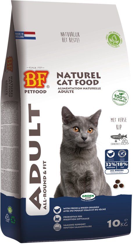 BIOFOOD BF Petfood Kattenvoer Premium Adult Fit 10 kg