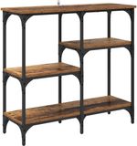 vidaXL - Wandtafel - Oud - Hout - 80 - x - 29 - x - 75 - cm - Bewerkt - hout