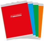 Conquerant schrijfblok & schrift 48 vel Rood, Groen, Oranje, Blauw