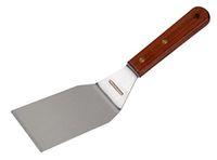 FMProfessional Professionele troffel voor grillen, hamburgerpalet en houten handvat, 30 x 7 cm, 1 stuk
