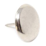 Adsamm® / 16 x glijders van metaal met spijkers/zilver/Ø 30 mm/rond/metalen glijders voor meubels, optimale kwaliteit van Adsamm®