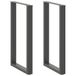 vidaXL Bartafelpoten U-vormig 2 stuks Antraciet Staal 60x100-101 cm