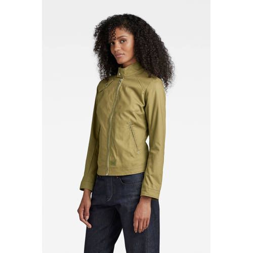 G-Star RAW Biker Jacket - Women - Green