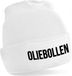 Bellatio Decorations Oliebollen Beanie - Unisex - One Size - Wit