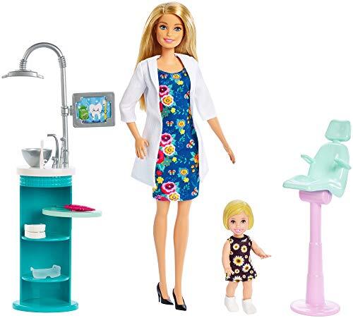 Barbie FXP16 - Tandartspop Speelset, Incl. Pop En Babypop, Vanaf 3 Jaar