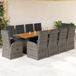 Prolenta Maison Exclusive Tuinset voor buiten, 11-delig, met kussens, grijs, van polyrotan