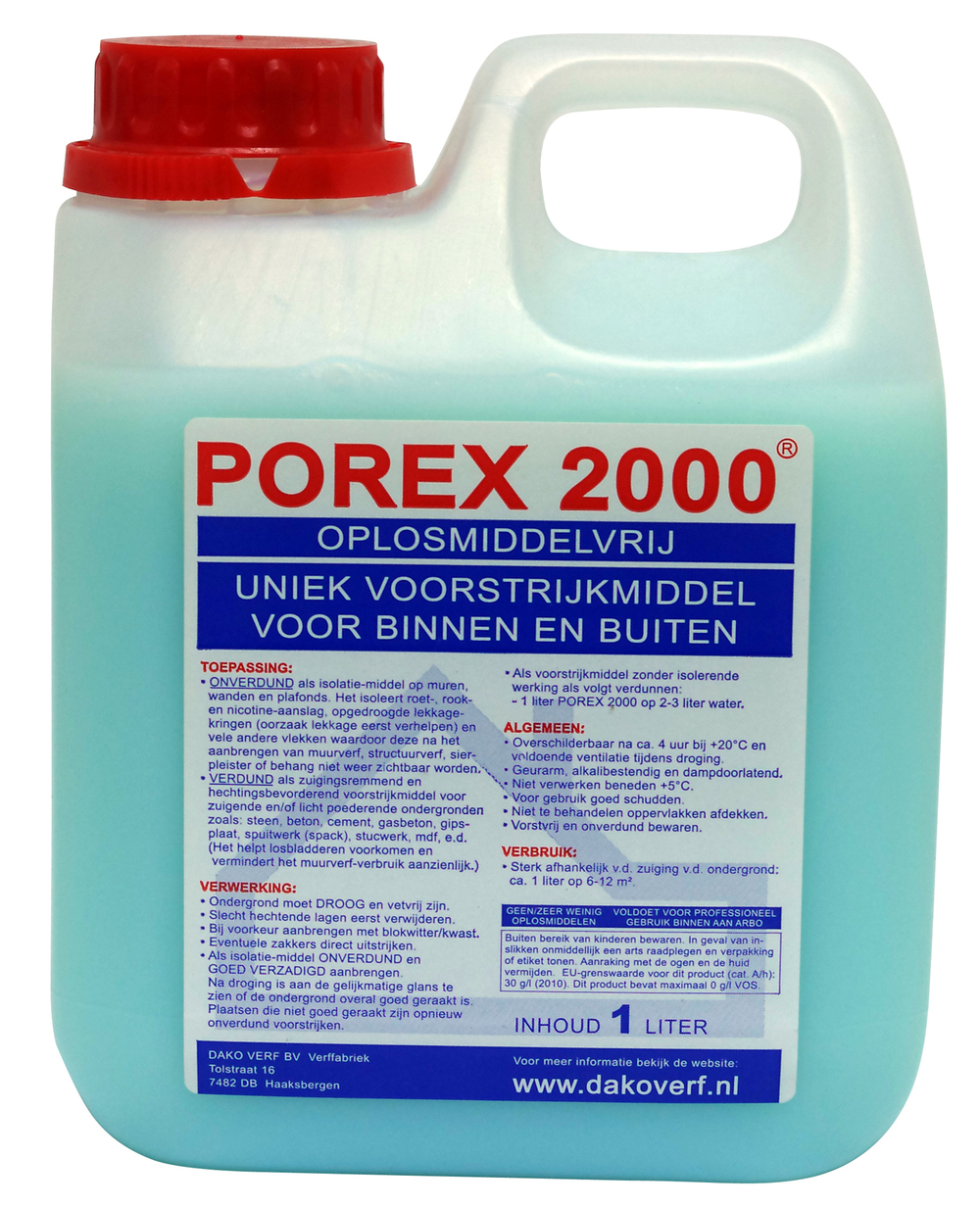 Porex 2000 Voorstrijkmiddel - 5000 ml