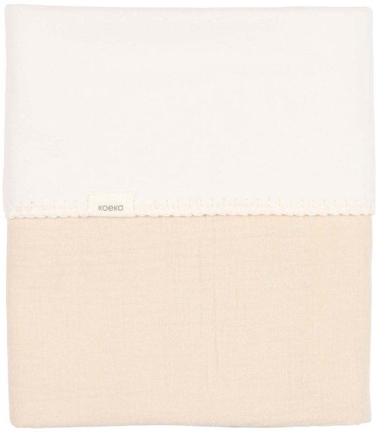 Koeka Faro Wiegdeken - 100 x 75 cm - Katoen/Fleece/Wafel - Warm White