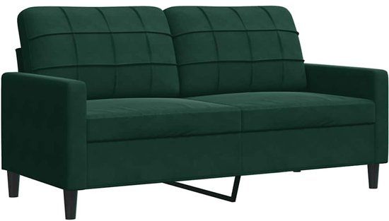 vidaXL Tweezitsbank 140 cm fluweel donkergroen