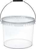 GARRONDA 10x Emmer Met Deksel - 12 L - Transparant