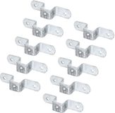 Alberts 855796 bevestigingsplaat voor universele paal | thermisch verzinkt | voor paal 30 x 30 mm | Set van 10