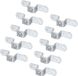 Alberts 855796 bevestigingsplaat voor universele paal | thermisch verzinkt | voor paal 30 x 30 mm | Set van 10