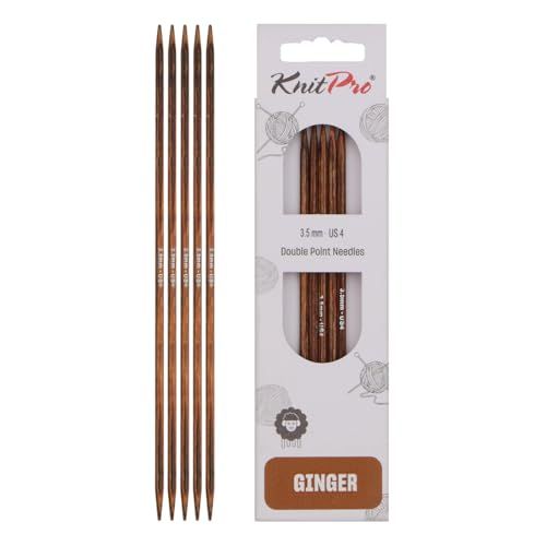 KnitPro Gember breinaalden met dubbele punt – 12,5 cm x 3,5 mm, verpakking van 5
