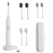 BarberBoss Sonic elektrische tandenborstel - 5 poetsmodi, 6 opzetborstels, drukbescherming, smart timer & reisetui - wit