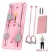 StarTech Opklapbaar push-up board - Multifunctioneel trainingsbord - Met weerstandsbanden - Voor borst, armen en buikspieren - Thuis training - Roze