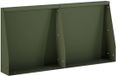vidaXL Keermuur - 2 st - 40 x 12 x 40 cm - Staal - Olijfgroen