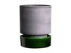 Bergs Potter Pot Hoff Ø18 cm, Gris Brut-Vert Émeraude