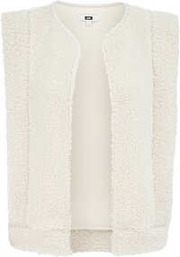 WE Fashion Dames Teddy gilet Beige L
