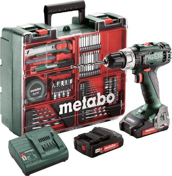 Metabo BS 18 L Accu schroef-/boormachine set (2x 2,0Ah) + accessoires