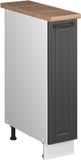Vicco Apotheekkast Fame-Line, Donkergrijs/Wit, 20 cm, WB Eik