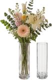 Atmosphera Bloemenvaas Flora - 2x - glas - 26 cm