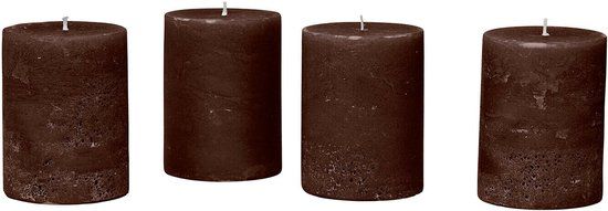 LOBERON Kaars set van 4 Virrans donkerbruin