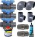 UBBINK Set de dérivation pour pompe à chaleur de piscine, avec un diamètre de 50 et 38 mm. Incluant colle et nettoyant