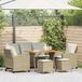 Maison Exclusive - Salon de jardin 6 pièces avec coussins, polyrotin beige