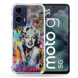 Cokitec Versterkte hoes voor Motorola G35 5G Street Art Maryline Monroe