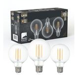 EGLO set van 3 filament led lampen met E27 fitting