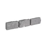EasyFlex No-Dig Landschapsrand met verankering spikes, 6,9 cm hoge decoratieve steenlook tuinrand, 60 voet kit, leisteen grijs