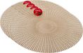 Gerimport Placemats - rond - D40 cm - goud - 4x stuks - kunststof
