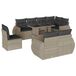 vidaXL 9-delige Loungeset met Kussens, Poly Rattan, Lichtgrijs