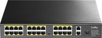 Cudy 24-poorts 10/100M PoE+ switch met 2 gigabit uplinkpoorten en 1 SFP-slot