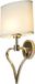 Elstead Lighting LED Badkamerarmatuur Falmouth | 3W 3000K 300Lm 830 | IP44 | French Gold/ White Shade