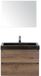 BES LED Maxx XL Badmeubelset 80 cm - Tabacco - Wastafel Lucca 1 Kraangat met Spiegel