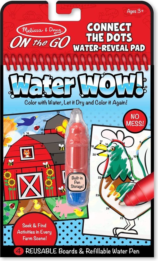 MELISSA & DOUG Water Wow! Herbruikbare Waterverf - Boerderij