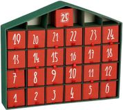 House of Seasons A.I.&E. B.V. Advent calendar red handmade recycled paper - l5xw33xh28cm