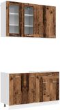 vidaXL Keukenblok LYON 4-delig Oud hout