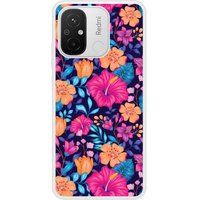 Xiaomi Redmi 12C Fleurs exotiques Verstevigd hoesje met sublimatie bedrukking